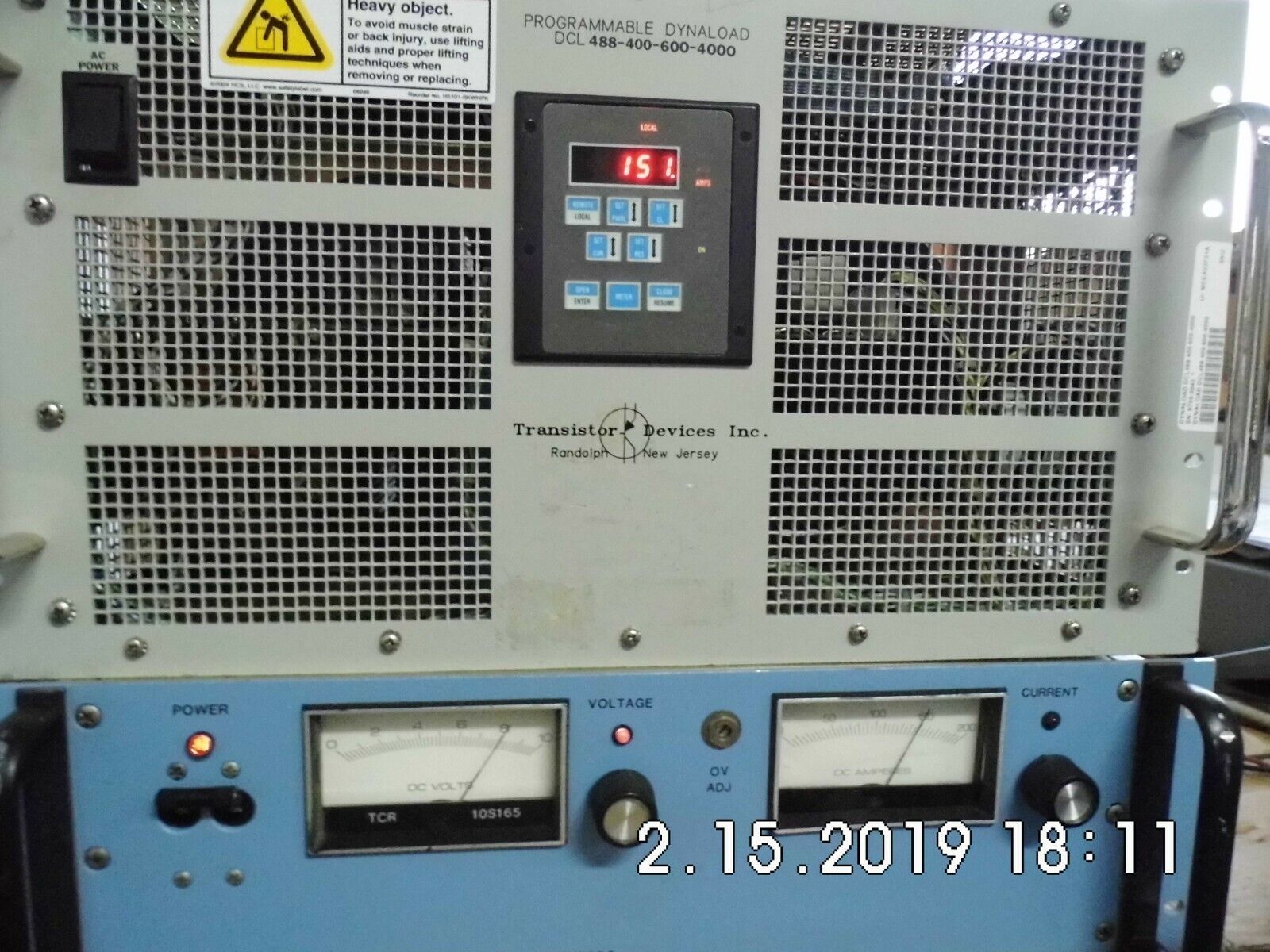 TDI Dynaload DCL488 400-600-4000 DC Electronic Load, 0-400V, 600A, 4000W TDI Dynaload DCL488 400-600-4000 DC Electronic Load, 0-400V, 600A, 4000W